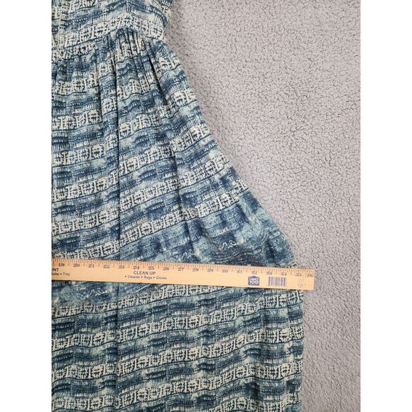 Free People OB397615 Sac Magique Indigo Combo Print Midi Dress w/Pockets Sz S - Picture 9 of 9